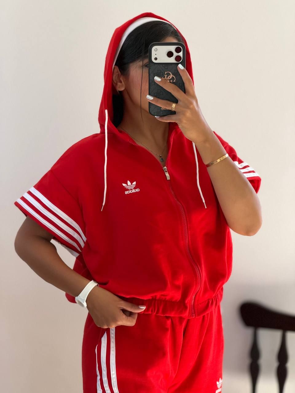 ست وست و شلوار داخل دورس2نخ کرکی adidas