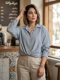 شومیز دیپلمات لینن زارا