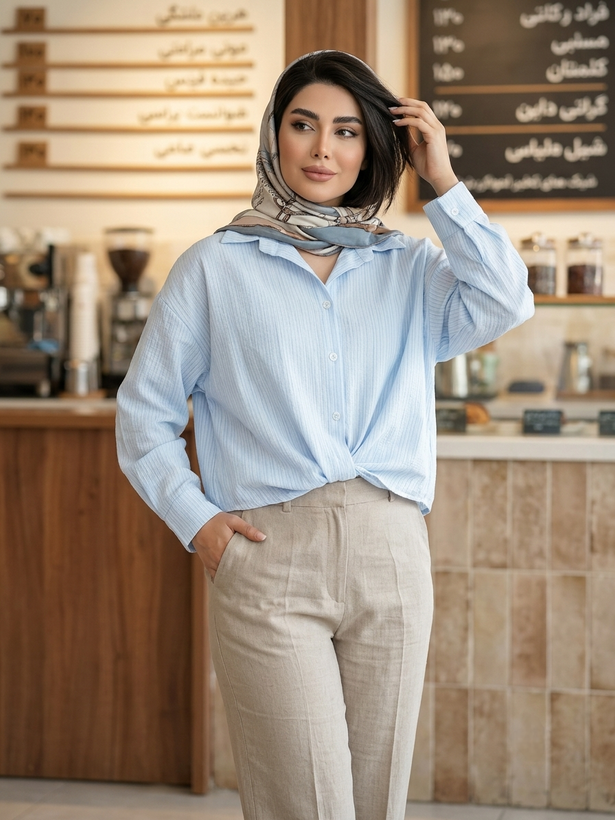 شومیز دیپلمات لینن زارا